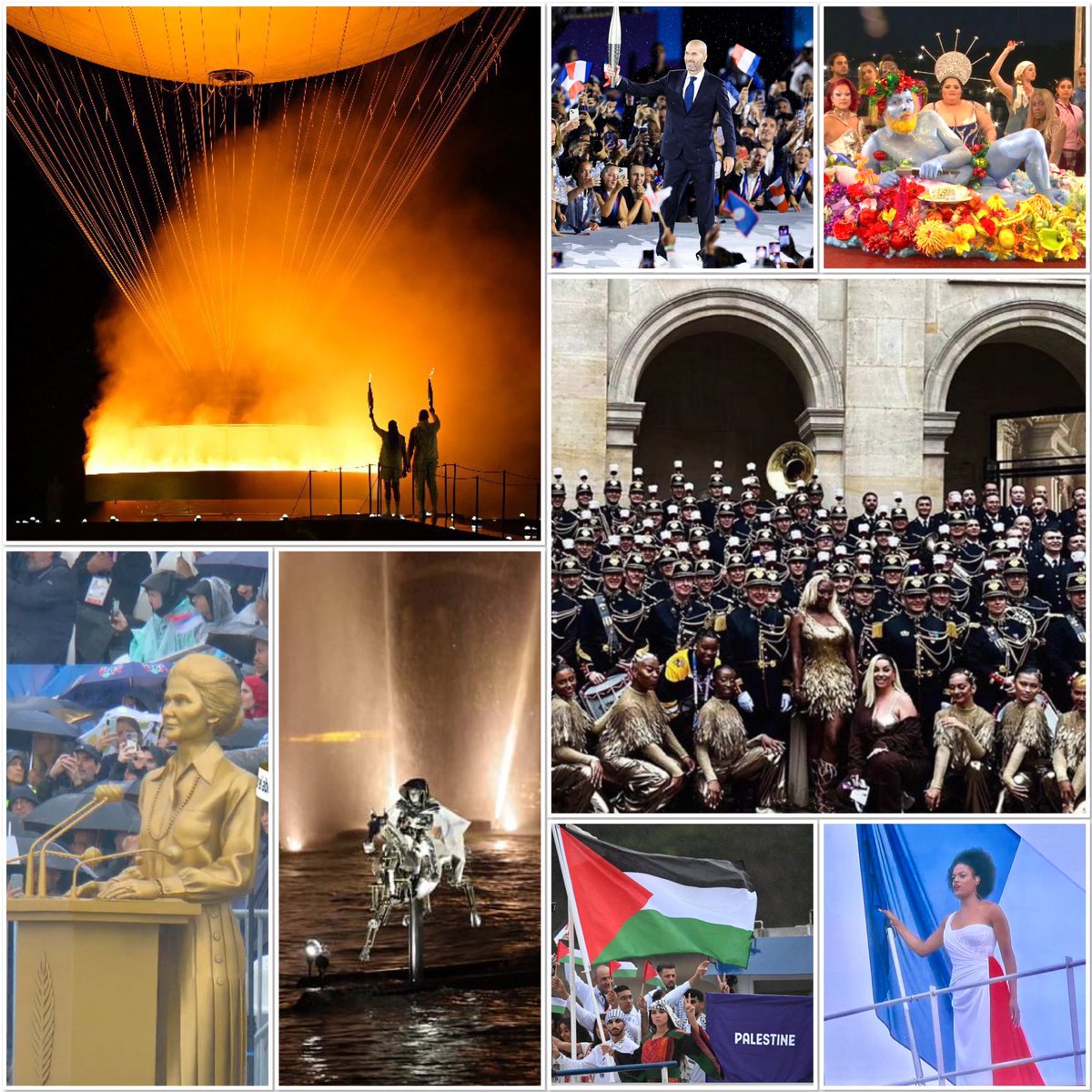 Que la #France est belle lorsqu’elle n’oublie pas ses valeurs! Même la pluie a servi cette cérémonie tellement créative et audacieuse.   
 #JO2024