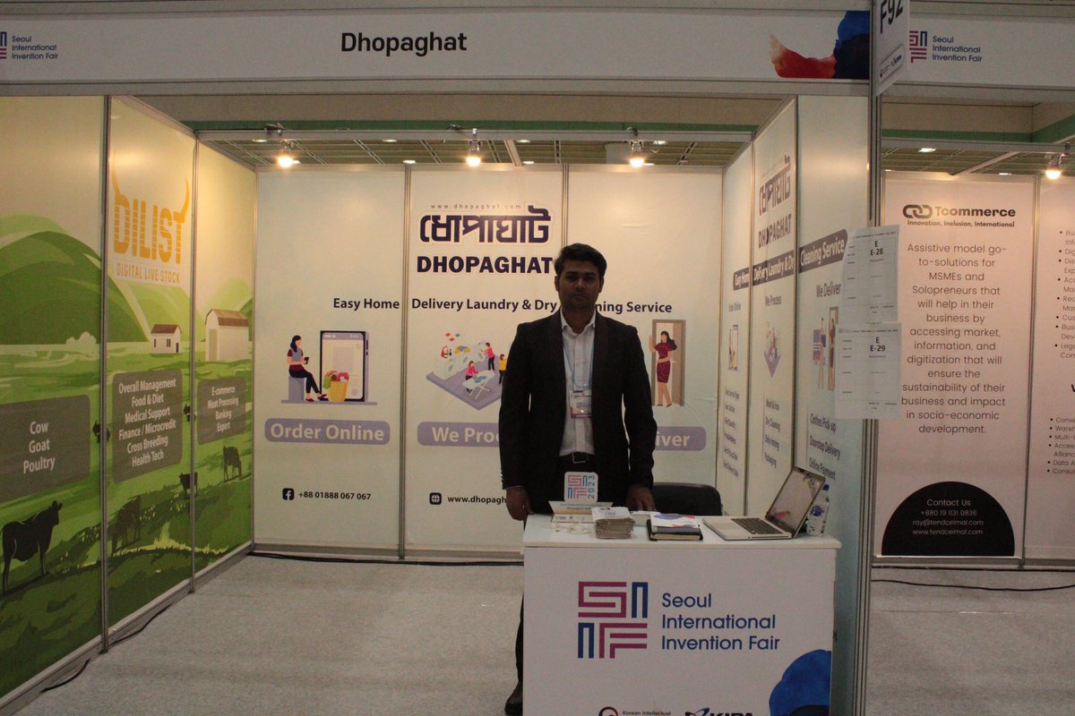 rasel975's tweet photo. Gold prize at Seoul international invention fair (Nov 1 - 4) 2023

Very proud moment for me as a #Bangladeshi to represent my initiative for the first time on an international platform.

#dhopaghat #siif2023 #goldwinner #seoul #inventionfair #proudmoment #homedeliverylaundry https://t.co/tTtNgVjnaI