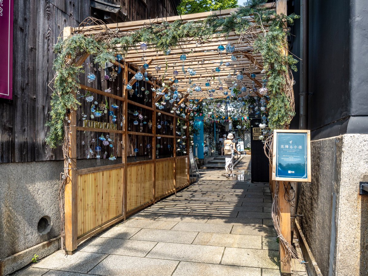 💠花降る小径💠 夏のしつらえで 皆さまをお出迎え✨ 風情ある街並みと
