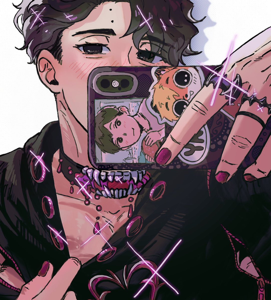 The boyfriend hoodie (2/2) 
Sakusa in his own hoodie, wearing just hickeys underneath 
💜🖤🩷
#ennosaku