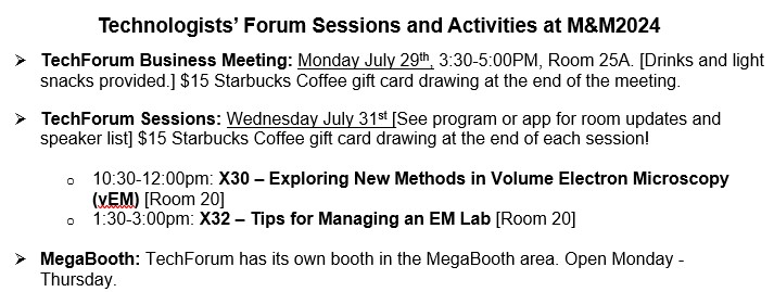 MSATechForum (@msatechforum) on Twitter photo Join us at M&M2024 to learn more about the Tech Forum, new techniques in vEM and tips for running a lab. Plus have a change to win free Starbucks! <a href="/MicroscopySoc/">Microscopy Society</a> <a href="/MSAStudent/">MSA Student Council</a> <a href="/ASUCoreResearch/">ASU Core Facilities</a> Join us at M&M2024 to learn more about the Tech Forum, new techniques in vEM and tips for running a lab. Plus have a change to win free Starbucks! <a href="/MicroscopySoc/">Microscopy Society</a> <a href="/MSAStudent/">MSA Student Council</a> <a href="/ASUCoreResearch/">ASU Core Facilities</a>