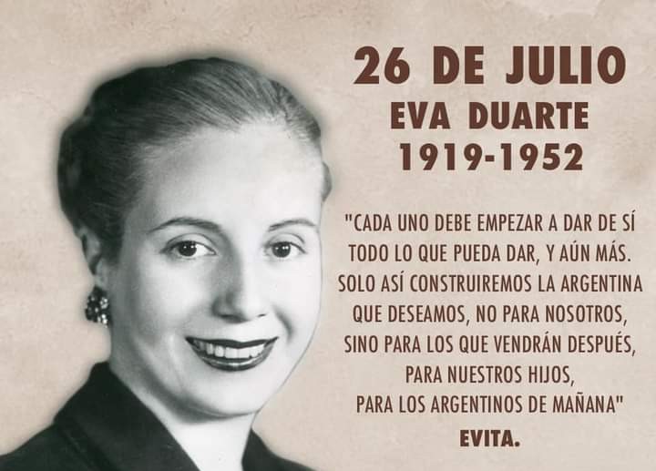 colorichards's tweet image. #26DeJulio de 1952
A 72 años del Paso a la Inmortalidad de #EvaPeron
"En nuestros días ser peronista es un deber. Por eso soy peronista".-
#EvitaEterna ❤️
#EvitaInmortal ✌🏻