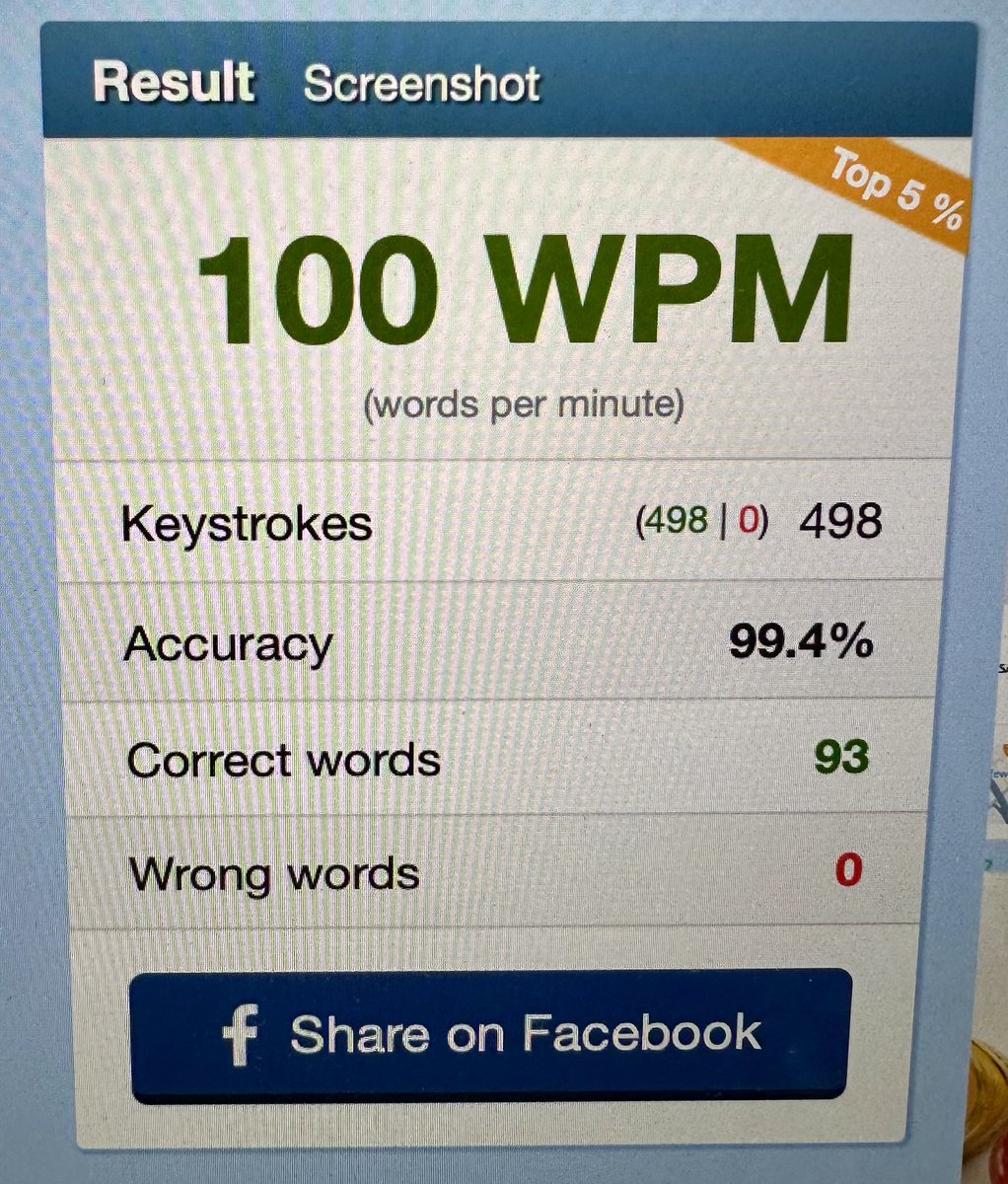 24k's tweet image. Score! 💯 Words Per Minute Typing Test, Sans Word Errors, On 10FastFingers, Just Now. I’m back! 👏🏻

#SoftwareEngineer #ComputerEngineer