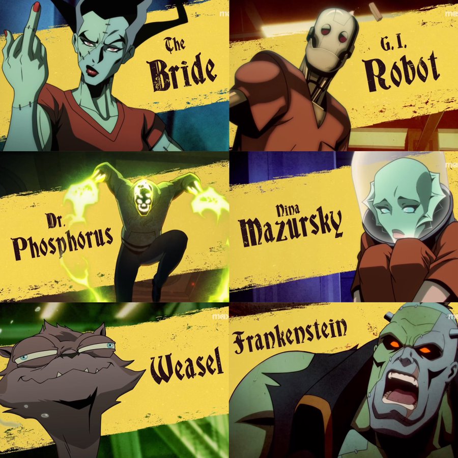 Creature Commandos karakterposters op HBO Max België 