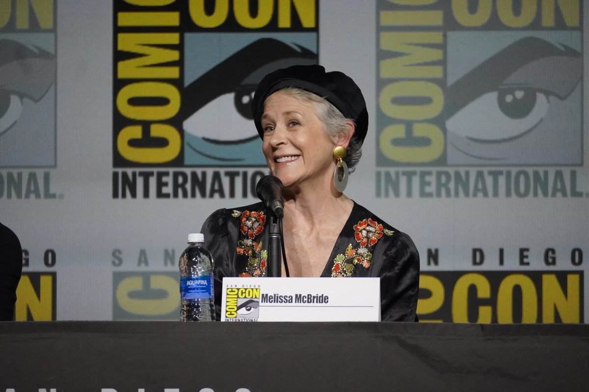 WalkingDead_AMC's tweet photo. It feels really good to be back as Carol, I missed her and I'm excited getting to go forward in France. - Melissa McBride #TWDCaryl #Caryl #SDCC24 https://t.co/JyJNzTfgpP