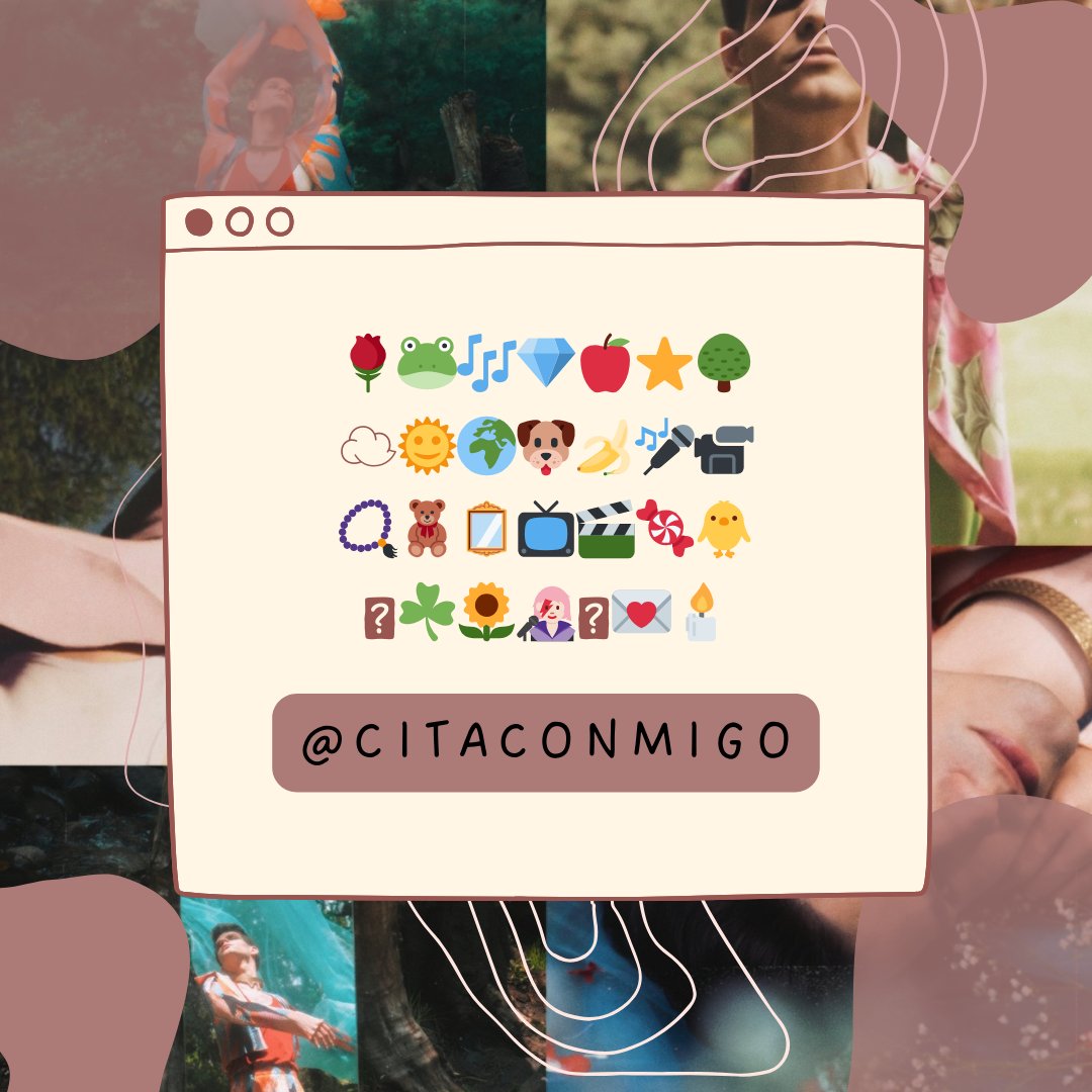 SEGUNDA DINÁMICA:
Comenta el nombre de todos los emojis y no olvides utilizar la frase

CITA CONMIGO
#NelsonCarreras