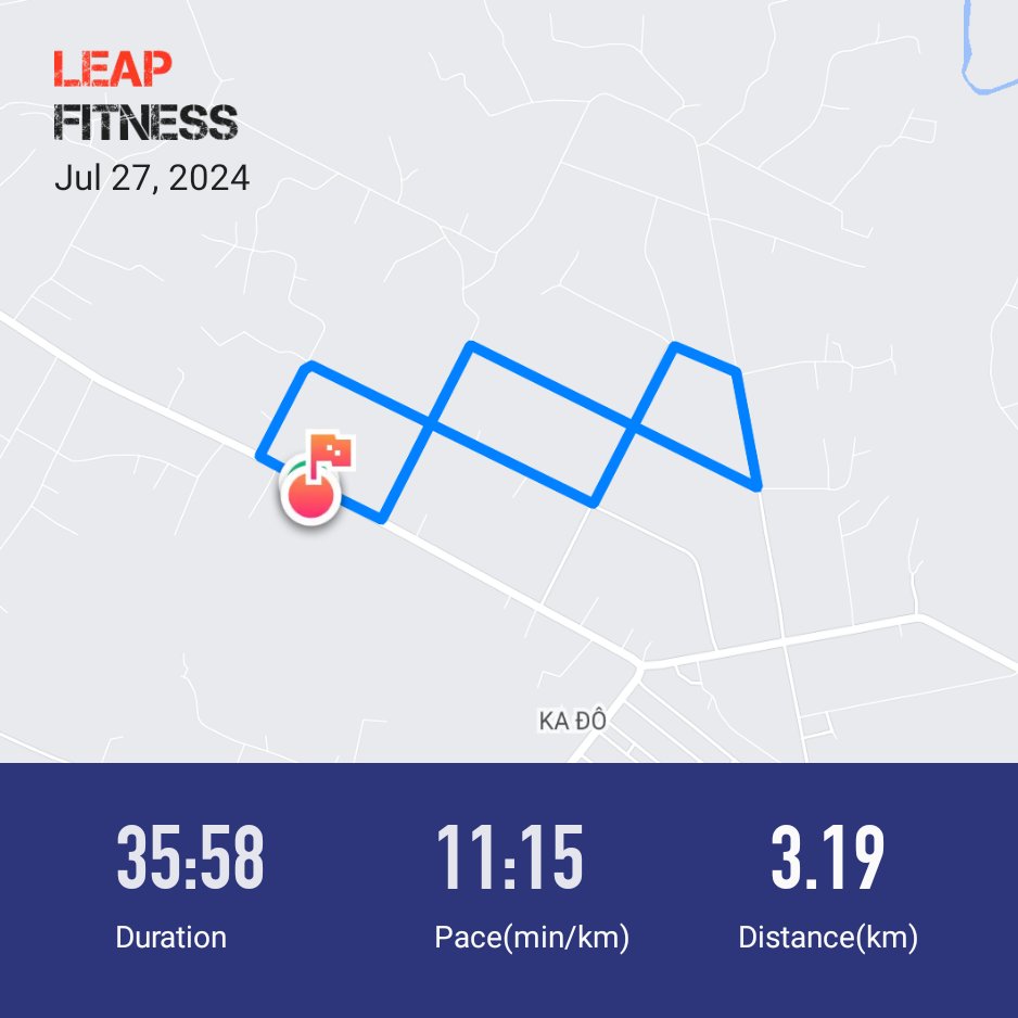 Đi bộ 3km buổi sáng. Mục đích để rèn luyện sức khoẻ và sự kiên định của bạn thân
Chúc mn ngày mới tươi vui, nhiều phúc lộc!!!!