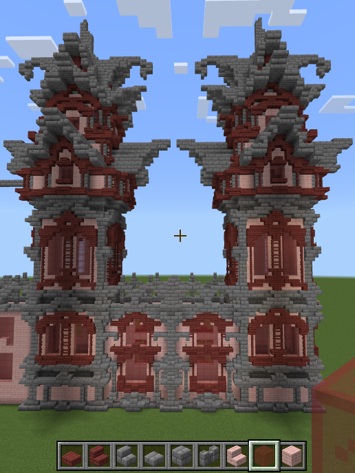 CreativeRazor's tweet image. I'm back! Working on a Gothic Revival Style Village called "Red Velvet Place"! 
#Minecraftbuilds