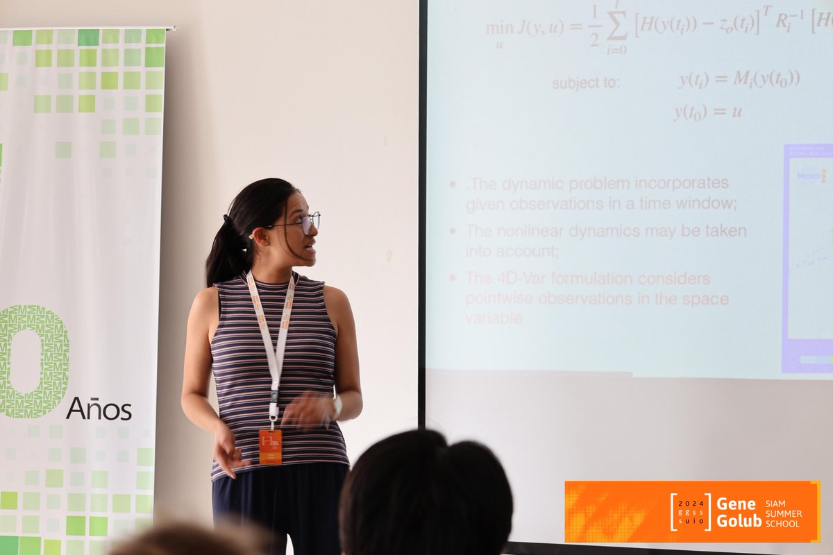 ModeMatEC's tweet photo. Hoy, en la Gene Golub SIAM Summer School, profundizamos en los desafíos y aplicaciones de los problemas inversos de estimación de parámetros.
Nuestros estudiantes presentaron sus trabajos de investigación, destacando por su conocimiento y dedicación. 🎓🔍
@TheSIAMNews
#G2S3UIO https://t.co/jcHODXmt4X