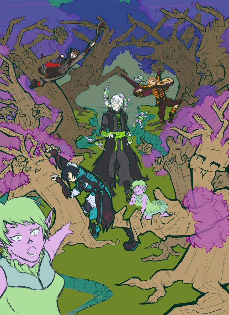 TheBrightIris's tweet photo. Hand-Crafted Chaos -

Finished fanart of #HandJumper!

Original Webtoon by SleepAcross! 

Check out the DND AU Fanfic by @DungeonxQueen https://t.co/D3sWt6NCu6
.
.
.
#fanfic #FanFiction #Fanart #DND #Bard #Rogue #Bloodhunter #Wizard #Paladin #Anime #Sayeon #Ryujin #Iseul #Min https://t.co/jr4Up6Re6e