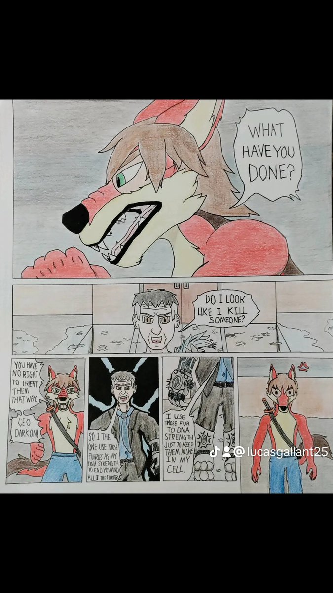 75Gallant's tweet photo. Introduce furry manga of Lucas The Red Wolf. The Red Wolf is that protagonist. The antagonist is CEO Darken.

#furrywolf🐺 #furryfandom #fursona #furrymanga #mangaart #furryanime #furryanimeart #redwolf #wolfboy #digitalfurryart #furrymangaart https://t.co/Z0zSn35YGu