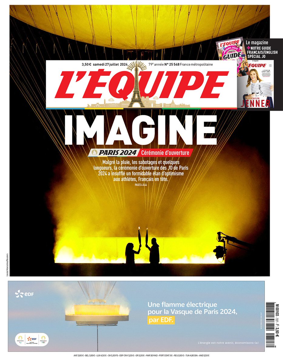 QuentinMoynet's tweet photo. La Une de L'Equipe ce samedi https://t.co/ewNaaT9pjo