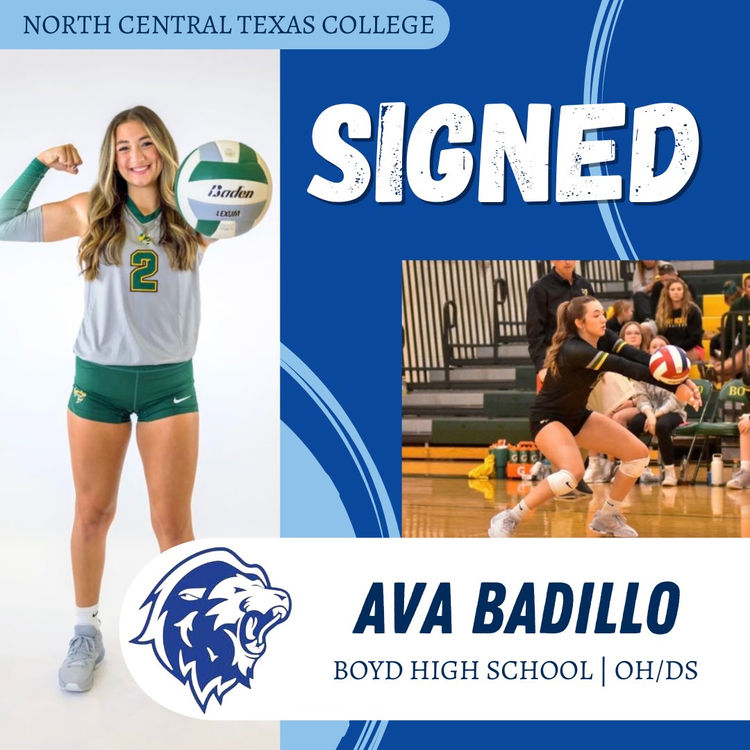 SIGNED✅ Ava Badillo from Boyd High School!🤩

Welcome to the lion family!🦁💙

#GOLIONS #NCTCVB24 #LIONFAMILY