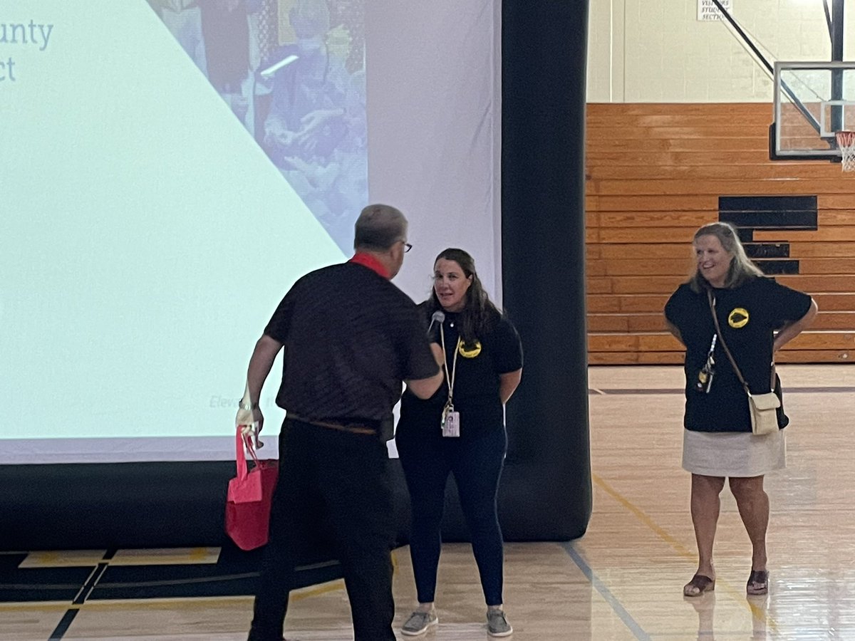 At the conclusion of a jam-packed first week back, all the teachers &amp; staff of the Sequoyah Zone gathered together today to receive a charge from CCSD Superintendent Mary Elizabeth Davis. Her call was #ElevateTheExcellence in all that we do! #BeKind