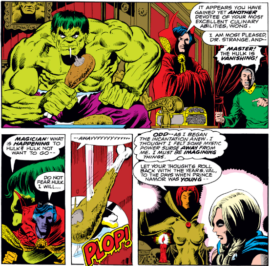MarvelADay's tweet photo. #MarvelADay #GSD1 After Clea's story, the Hulk himself vanishes! - VA https://t.co/5tgJwILFN6