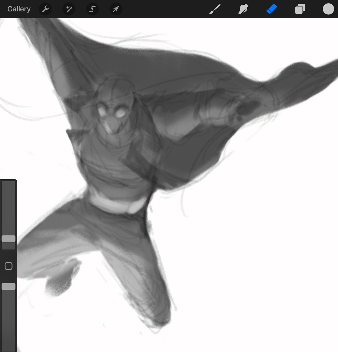 b_luediary_art's tweet photo. I love posting sketches so much #spidermannoir https://t.co/34JppBVlWY