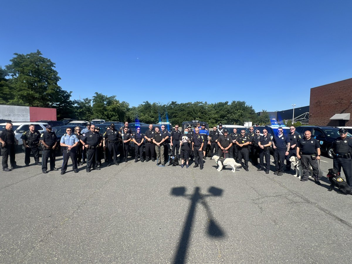 MaldenPolice's tweet photo. This morning, law enforcement agencies from across the region gathered to honor Nick Reina's birthday. Nick is a devoted supporter of ours and has a passion for police vehicles. Sgt. JP Kelley and Nick's family arranged for a police cruiser convoy in Malden to commemorate this special occasion. We are grateful for the support of all the officers and agencies who attended this momentous celebration.

The MPD is proud to have Nick as one of our biggest fans and wish him a birthday filled with love, laughter, and celebration!