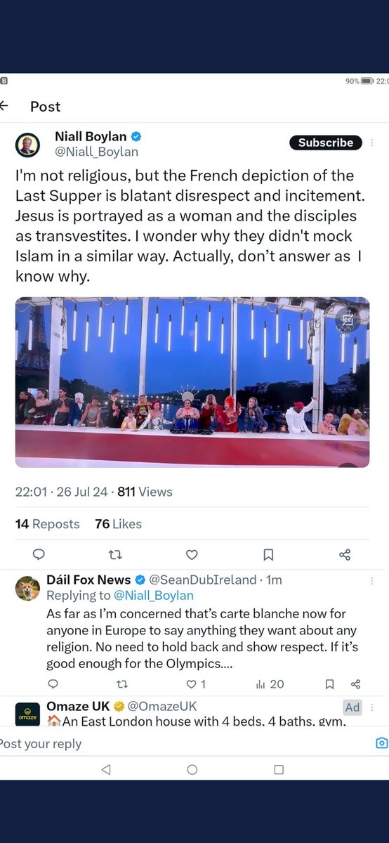 UranusHasRings's tweet photo. I thought the UK had succumbed to the wokists, islams and the #SexPestCult
But, having caught just a few minutes of the opening ceremony of the Olympics, it is clear that the French are fucked.
Au revoir La France - a once proud nation 😢
#OlympicSexPestFest
#DeviantGames https://t.co/CwZoXmF7Gq