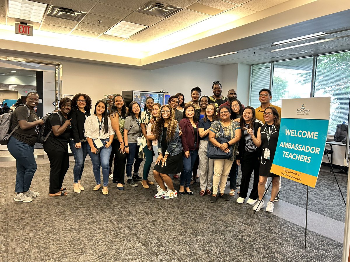 MrsFelicia_Ham's tweet photo. It's been an amazing two days welcoming our second cohort of #AmbassadorTeachers who are ready share their culture and knowledge with our students! These are just a few of the 102 teachers who have joined our #GlobalExchange program. @FCPSHR_TAMNews @fcpsvajobs @ParticipateLrng https://t.co/o4hjeidIiu