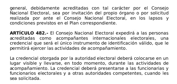 franco_vielma's tweet photo. ¿Por qué se niega ingreso a Venezuela a "observadores" invitados por María Corina Machado? ¿Cualquiera puede invitar o acreditar a cualquier extranjero como "observador"? 

Lo que dice el Reglamento General de la Ley Orgánica de Procesos Electorales de 2013 y aún vigente: https://t.co/bIP7mMd9rK