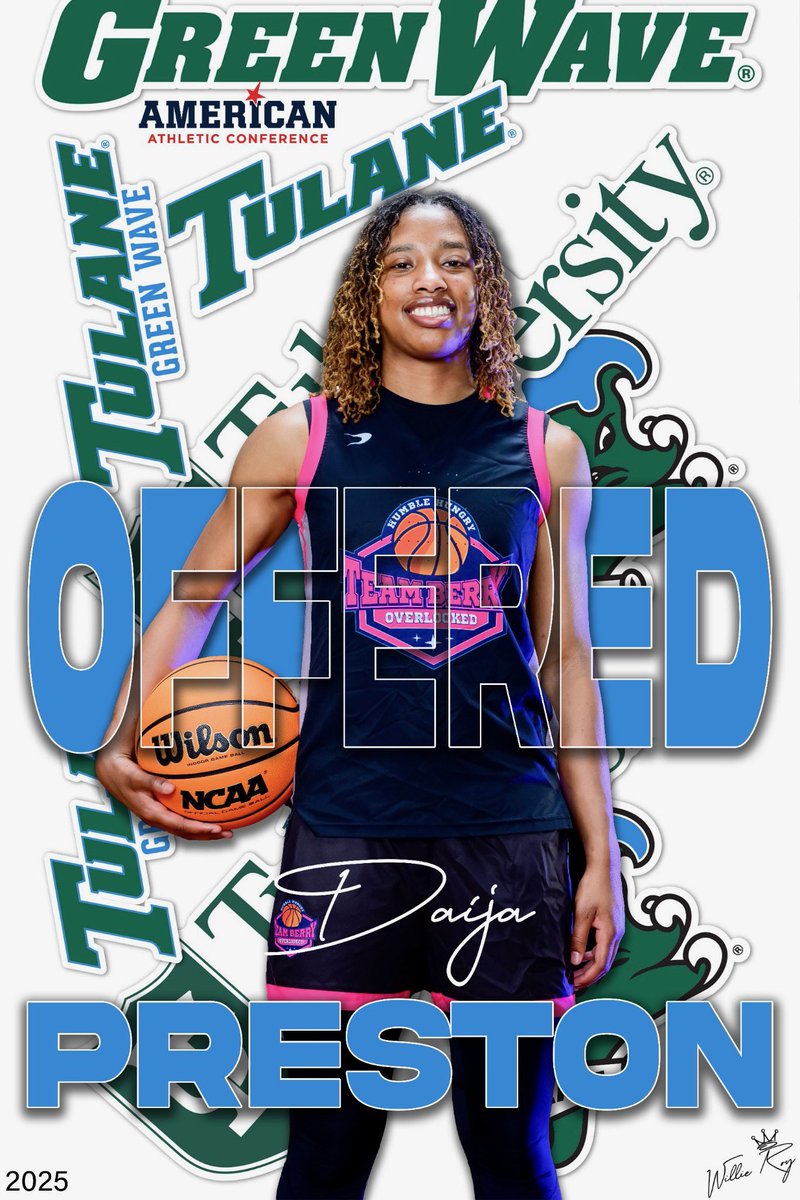 After a great conversation with Coach Ashley (<a href="/AshLangford/">Ashley Langford</a>) I am blessed and honored to receive an offer from <a href="/GreenWaveWBB/">Tulane Women's Hoops</a> I am very humbled and appreciative for the opportunity <a href="/teamberryaau/">Team Berry</a> <a href="/CoachTBerry/">TBerry</a> <a href="/Coachmikewill23/">Michael Williams</a> <a href="/IAmWillieRoy/">Willie Roy Puckett Jr</a> <a href="/PivotPoint24/">Kiah T. Collins</a> <a href="/ladymichelle63/">Tiffany Puckett</a> <a href="/HoopsTrojan/">Carrollton Trojans WBB</a>