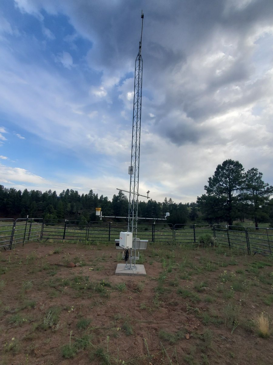 One of our newest ZiaMet stations north of Luna, NM is in progress. We're calling this site "The Spurs."  Current data is streaming on our website. weather.nmsu.edu/ziamet/station… #nmwx