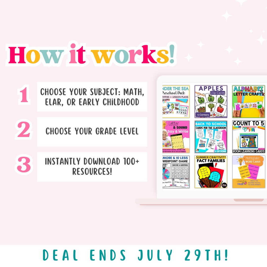 FairWindsTeach's tweet photo. 🌟 Transform your Pre-K through 2nd grade resource library this school year!

📚 Explore our exclusive sale, packed with over $400 in value and 100+ products designed for grades Pre-K through 2nd Grade.

✨Head to my IG for the link in my bio ✨ https://t.co/jtbgA0WR4K