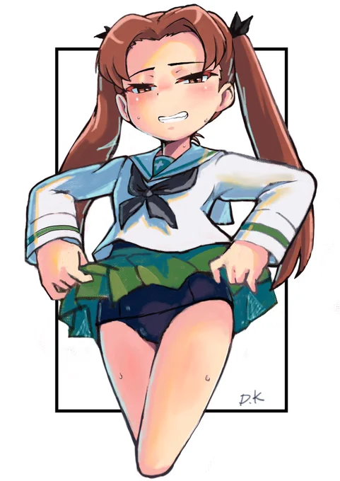 #garupan お家で着てきたスク水を見せてるだけなのにちょっとアレな顔をする杏さん 