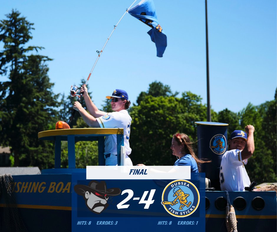 GoFishSticks's tweet photo. Behind the star power of Logan Pierce, we reeled in the 2nd game of the series against the Dudes!  🎣

#WinnerWinnerFishStickDinner | #DUBsea | #GoFishSticks https://t.co/CghydxFdyd