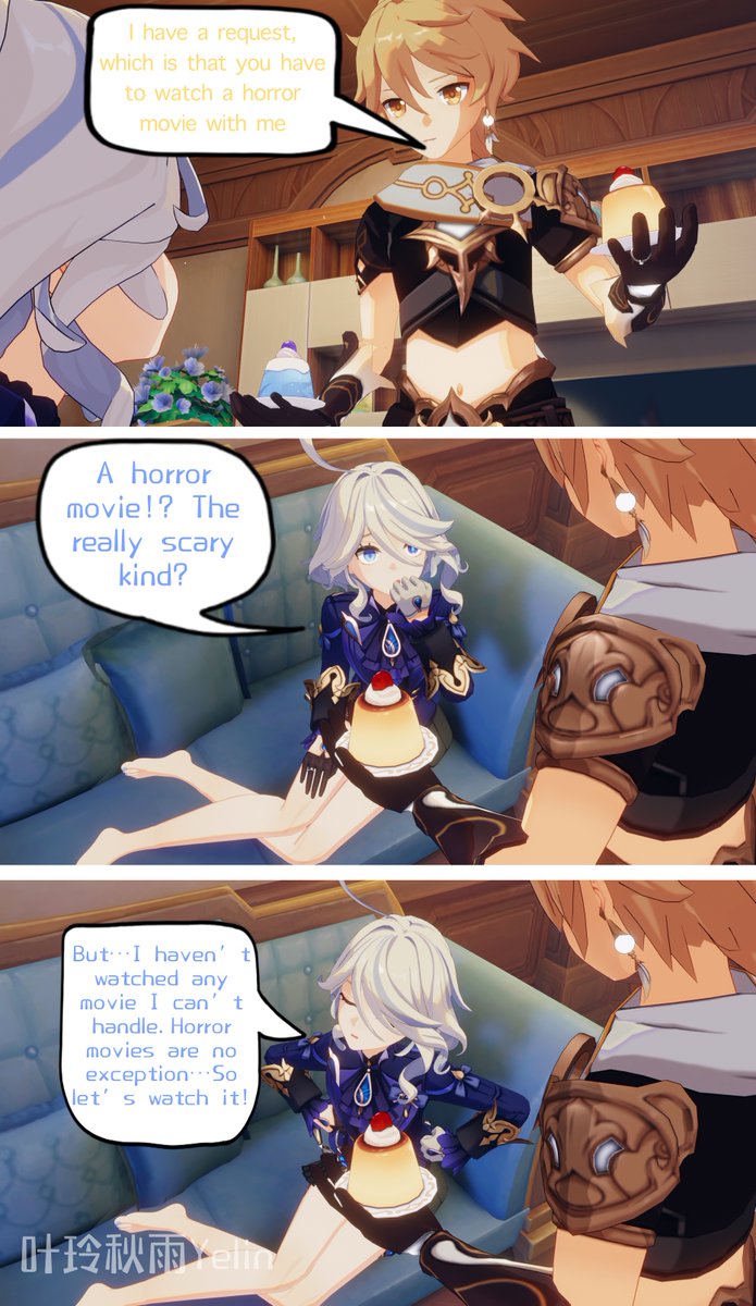 Furina, do you wanna watch a horror movie?
Part 1