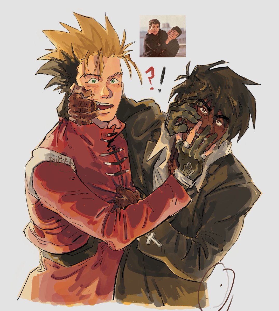 pawschamp's tweet photo. beefing #trigun https://t.co/GJhqI8qVz5