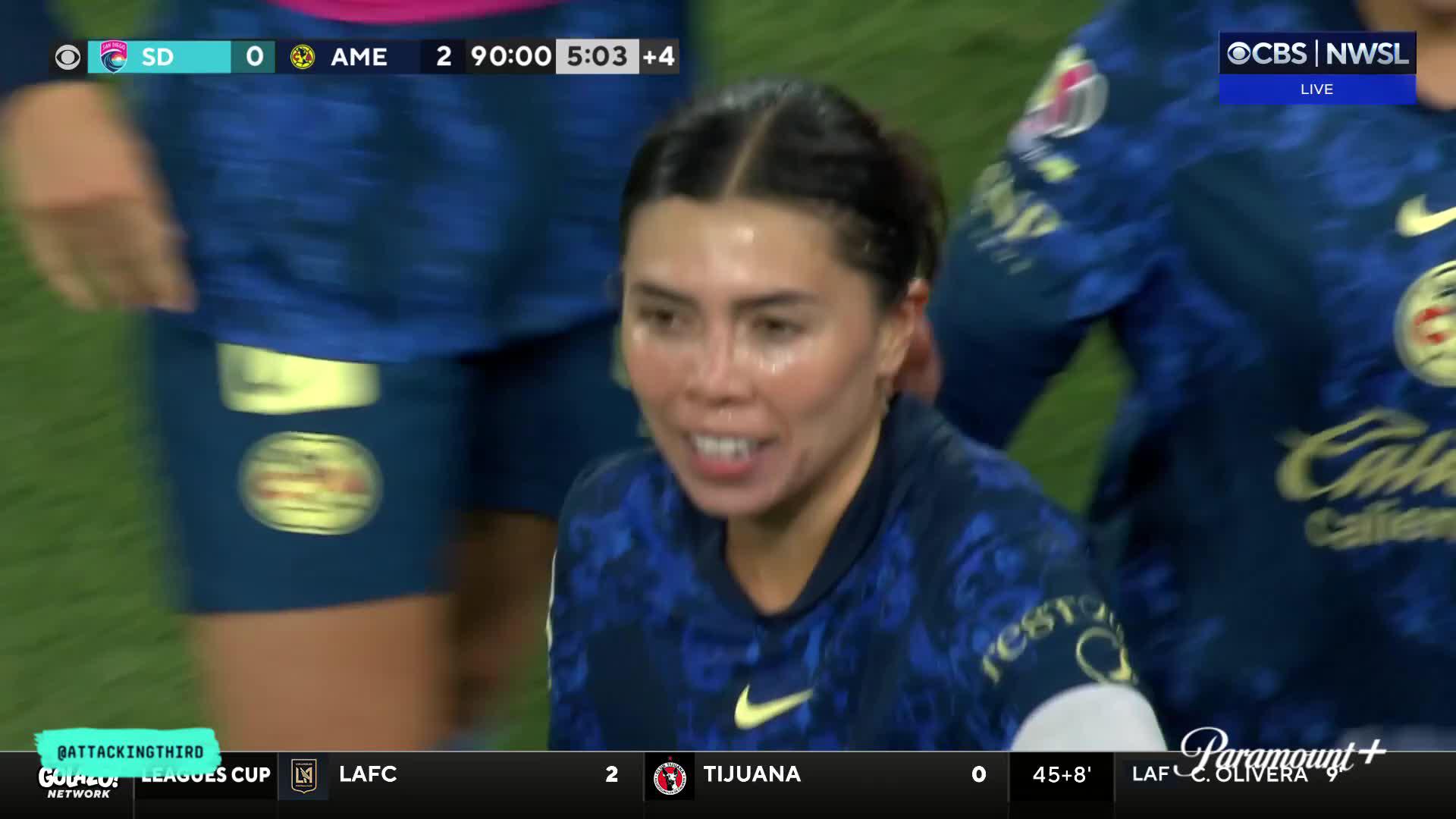 KIANA PALACIOS FAST AS ⚡️ THE CAPTAIN DOUBLES THE LEAD FOR @AmericaFemenil IN STOPPAGE TIME!