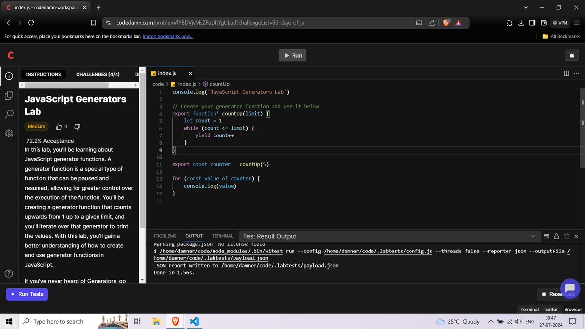 rohan_sh0808's tweet image. 🎉 Day 46 of the JavaScript Challenge by @codedamn
got Completed!
💪Started strong with the basics and feeling pumped for what's ahead. Bring on the next challenge!
📌GitHub: github.com/RohanShrivasta…
#javascript #codedamn #codingprogress #dailychallenge