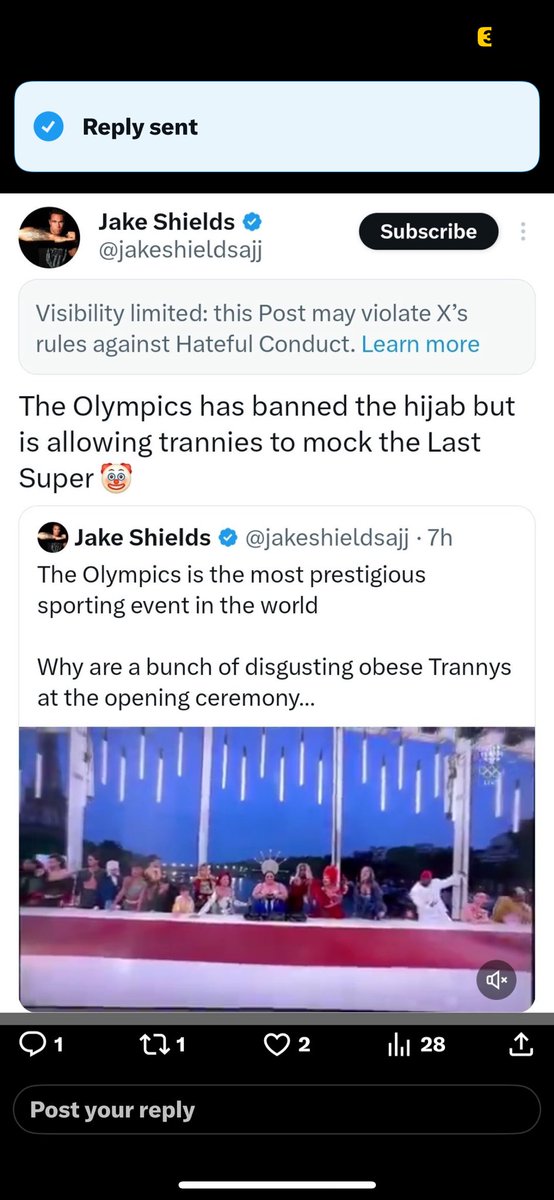 Why is This tweet deemed hateful?

They can mock Christianity and Islam but not the LGBTQ church