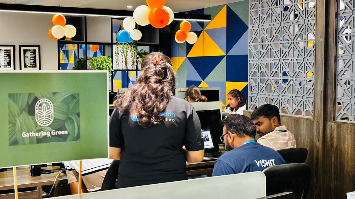 The team is all set for the website &amp; social media  project for <a href="/gathering_green/">Gathering Green 🌱</a> at <a href="/WCAhmedabad/">WordCamp Ahmedabad</a> Do action event.

 <a href="/mr_dv_patel/">Dhaval Vachhani</a> <a href="/WordPress/">WordPress</a> <a href="/wpahmedabad/">WordPress Ahmedabad</a>