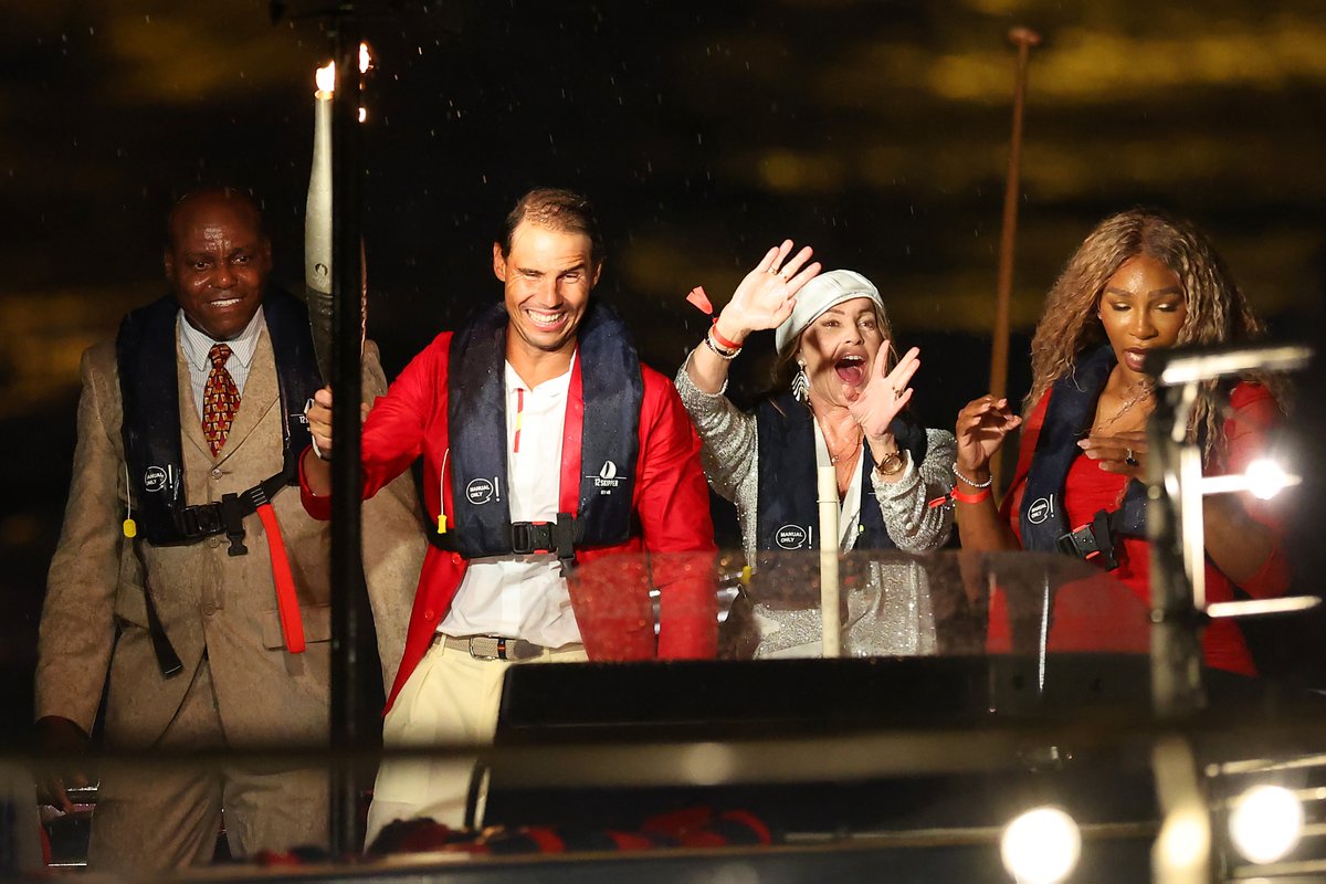 clutchplay's tweet photo. #Paris2024 #OpeningCeremony  @RutvickMehta spent much of the time by the Seine under a plastic sheet, looking to protect his laptop but he still got something out of it. His piece: 

https://t.co/hxRsF1HZqk https://t.co/FnngUdqbmp