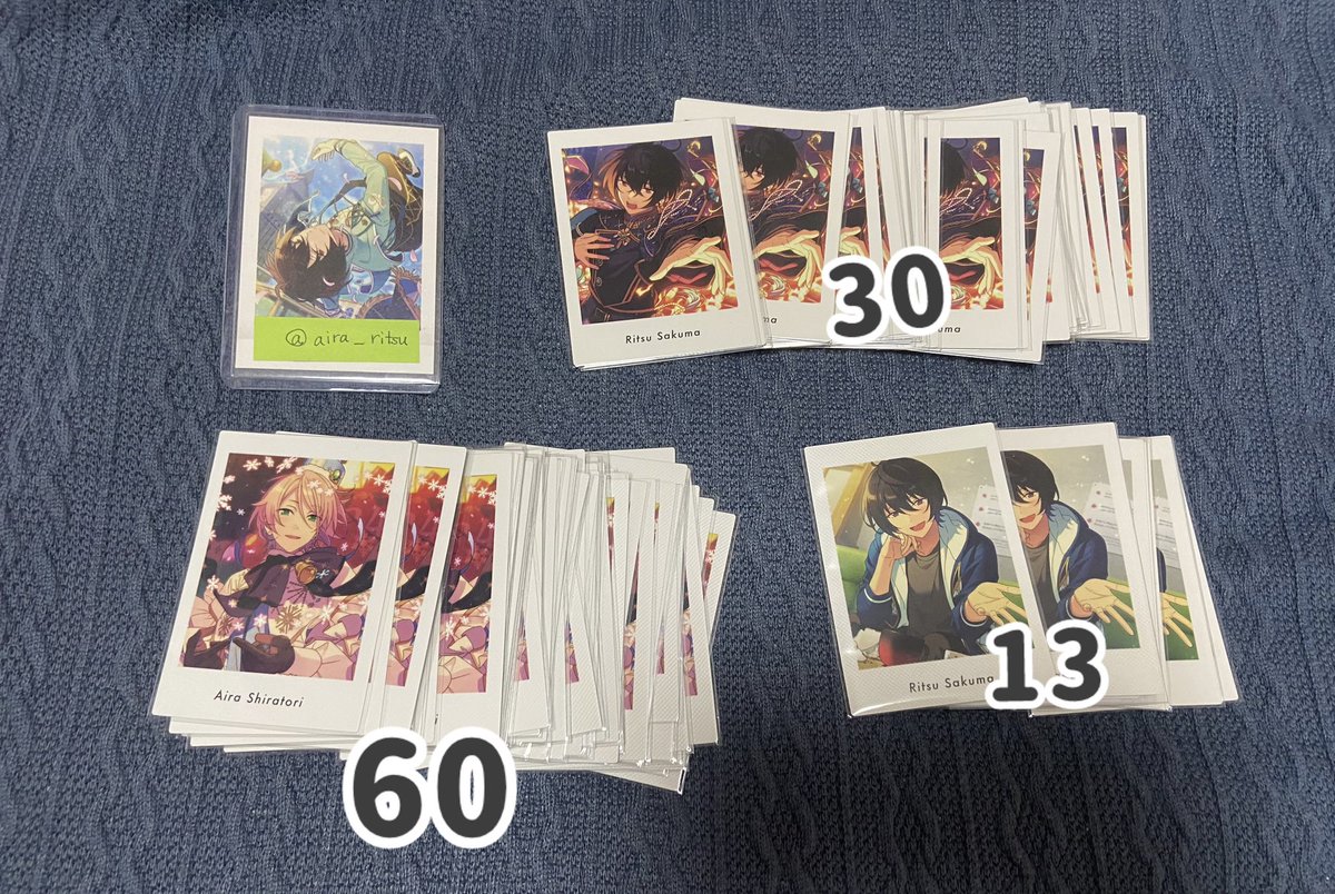 あんスタ 朔間凛月 白鳥藍良 譲渡 買取 ぱしゃっつ シャッフル 

譲)画像のもの

✧条件の良い方優先(金額が高い、別ツイートと一緒の買取など)
✧プロカお読みください