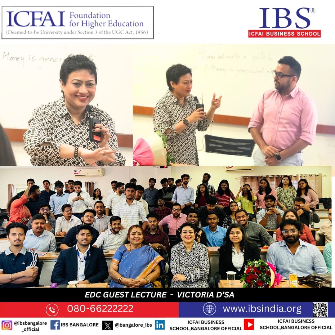 bangalore_ibs's tweet photo. We are thrilled to announce the successful completion of our recent guest lecture featuring Victoria D’Sa! Victoria, a seasoned expert with over 18 years of experience in International Business and Psychology.

#GuestLecture #BusinessStrategy  #Education #EDCCell #ibs #ibsindia https://t.co/pKX4jH9L9T