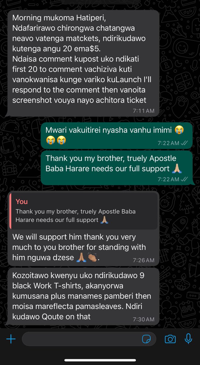 ANOTHER-ONE 😭🫶🏽❤️

Clearly you can see that there’s no effort when you are doing Lord’s work angels will be sent to support you everyday <a href="/BabaHarare1/">Baba Harare</a> you are blessed man kana nesuwo tave kutowana wana support through this initiative God is BIG 🙏🏼