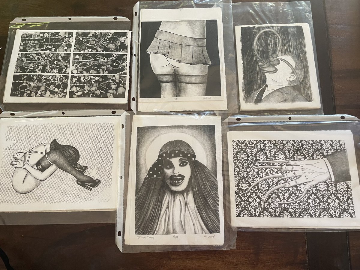 SharonLavey's tweet photo. For those of you who don’t know…I’m a stoner. Pictured are my original lithographs from 2009. 
#sharonlavey
#laveyart
#lithograph
#shayesaintjohn
#artofsharonlavey https://t.co/rOQuIzMiJZ