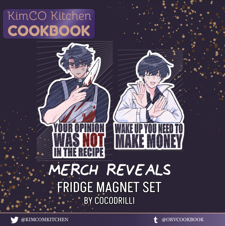 kimcomkitchen's tweet photo. 🍳Merch Reveal  

Reminder! You need to get that bread! No slacking! You might have to stay out of the kitchen though. And also shouldn't comment on the cooking 🫢

Grab these fridge magnets by @cocodrilli when preorders open! https://t.co/D0wGJW2v7p