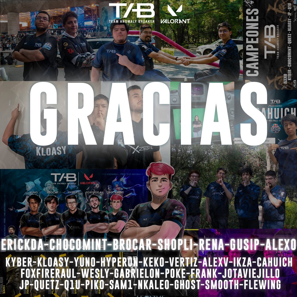 TAB_Anomaly's tweet image. Un capítulo se cierra, pero el legado desde 2020 permanece 🔥

Agradecemos a cada uno de los jugadores y staff  que formaron parte del team de Valorant 💙

Aunque nos tomamos un descanso, nos llevamos los recuerdos y las lecciones aprendidas. 

¡Once TAB, Always TAB! ✨
#GoTAB