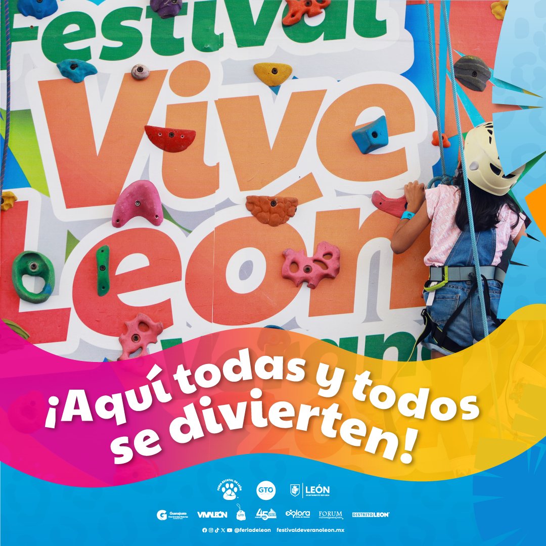 FeriaDeLeon's tweet photo. Ven al Festival Vive León Verano 2024 🏝️ y encuentra diversión para toda la familia. Juegos, conciertos, y actividades para todas las edades. ¡No te lo pierdas! 🤩
¡Te esperamos hasta el 28 de julio! 🙌🏻
#FVL24 https://t.co/uWEEeCXwlm