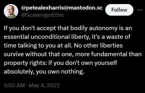 BlisterPearl's tweet photo. The first, last, and only argument on reproductive freedom: https://t.co/FGj8gN6bJk
