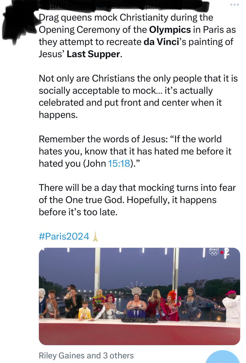 Ryan_Abt's tweet photo. I know so many who would be offended by this. There was a time when I would have been, too. 

It is only a mockery of Christ for Drag Queens to recreate the da Vinci’s The Lord’s Supper if Christ would not have welcomed drag queens at his table.

1/ https://t.co/KG6e2oEyEr