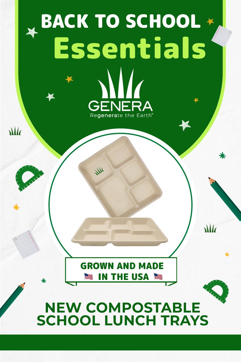 GeneraInc's tweet image. At Genera, we believe in the power of education &amp;amp; innovation. Our founder, a former university professor, inspired us to create compostable school lunch trays. Yesterday, we shared them with school representatives at the NETCO Food Show merging sustainability and learning.