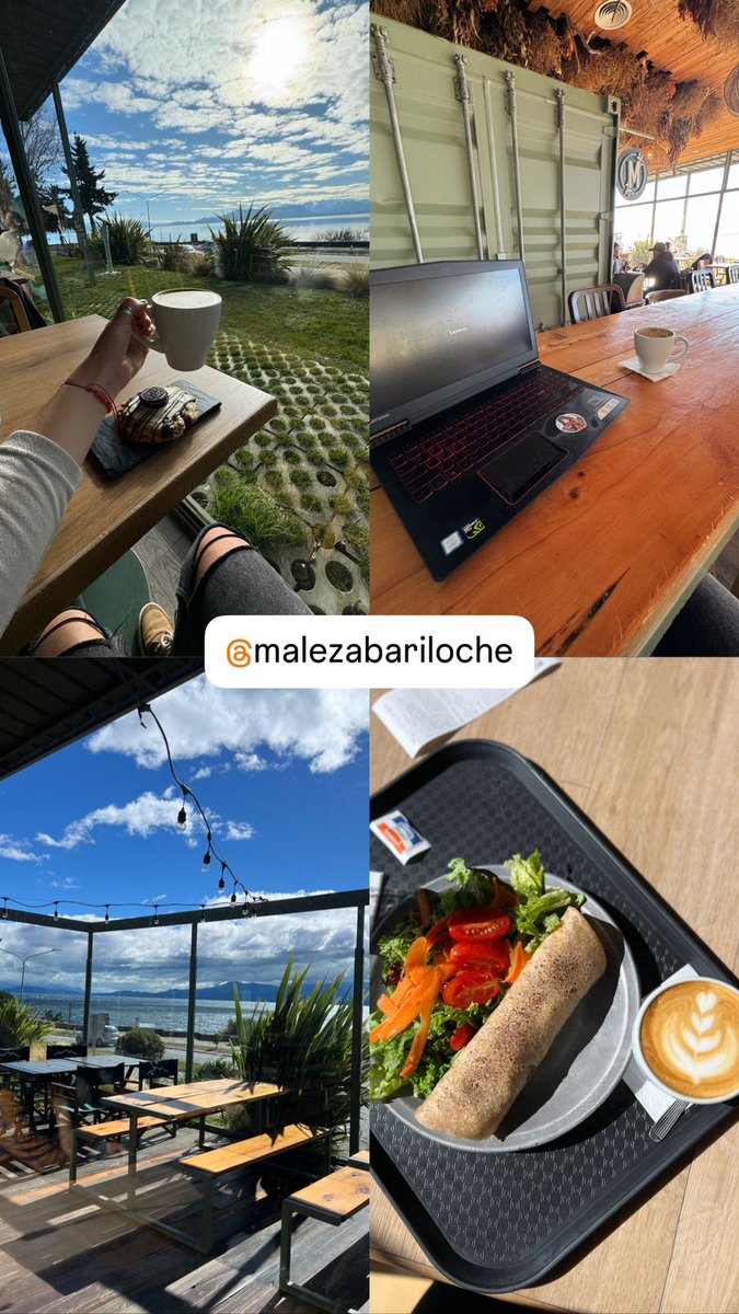 #BARILOCHE 1 Cafecito que me encanta y xq
MALEZA: ✅La vista al Nahuel Huapi✅El Café✅Menú Veggie/Sin TACC ✅Brunch ✅WrapFalafel✅Wifi ✅Birra✅Box de desayuno p regalar ✅Dos salones✅Estacionamiento #DondeComerDU #CafeDU #VeggieDU + Info IG instagram.com/daiurban #cafe