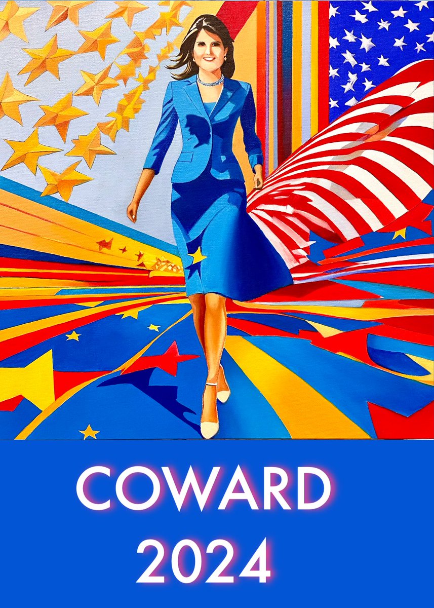 modernmaster's tweet photo. @NikkiHaley I’m still one hundred percent behind you Nikki. You’re my kind of coward. Just be careful when you bend down to kiss the ring again. Wouldn’t want you to get a VD or anything. https://t.co/5JP40Whn1s