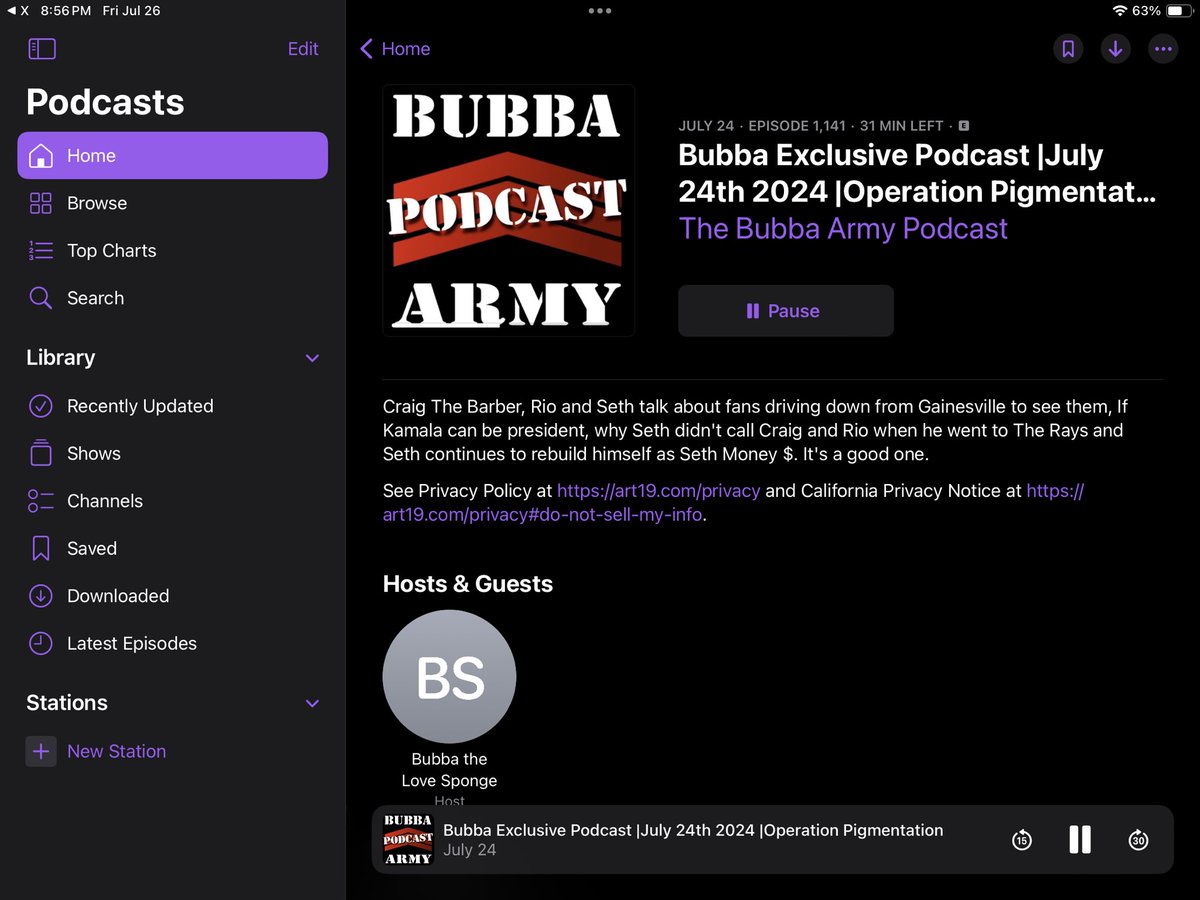 <a href="/Heatherwiz/">Heatherwiz</a> I have seen some of it and I'm not impressed 😂😂.. I'm actually catching  up on some Bubba Army podcasts now <a href="/SethKush/">Seth</a> then <a href="/tigsbitspodcast/">Tigs Bits</a>