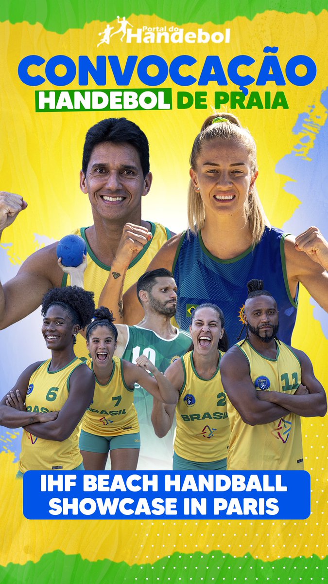 JOGOS OLÍMPICOS DE PARIS 2024 - IHF Beach Handball Showcase

Torneio exibição de Handebol de Praia para se tornar Esporte Olímpico!

🗓️ De sábado a segunda-feira (27 a 29/07)
📺 Transmissão no YouTube IHF Competitions